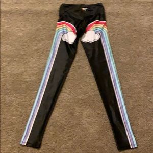 Gold Sheep rainbow print leggings